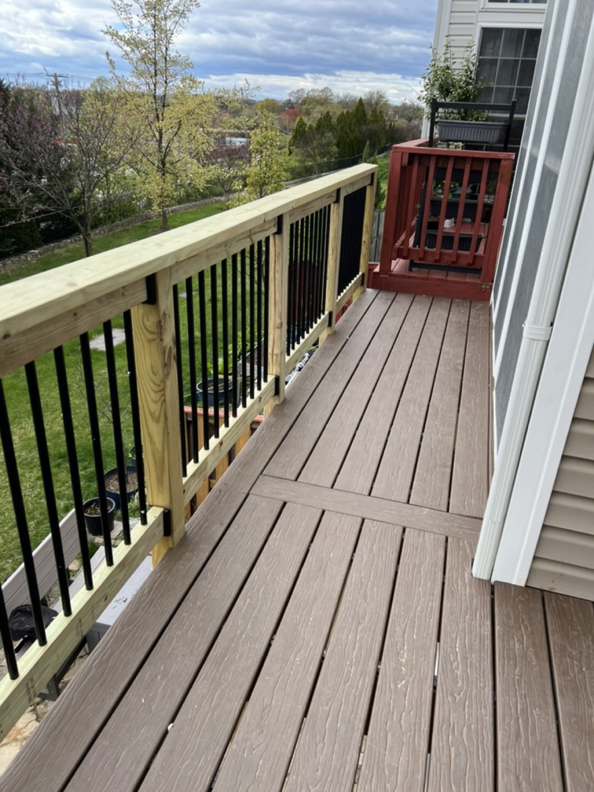 Composite deck black balusters VA