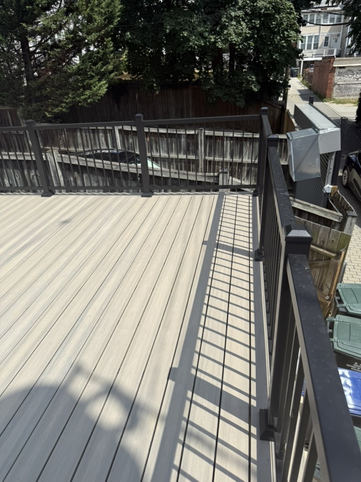 Cream composite deck garden