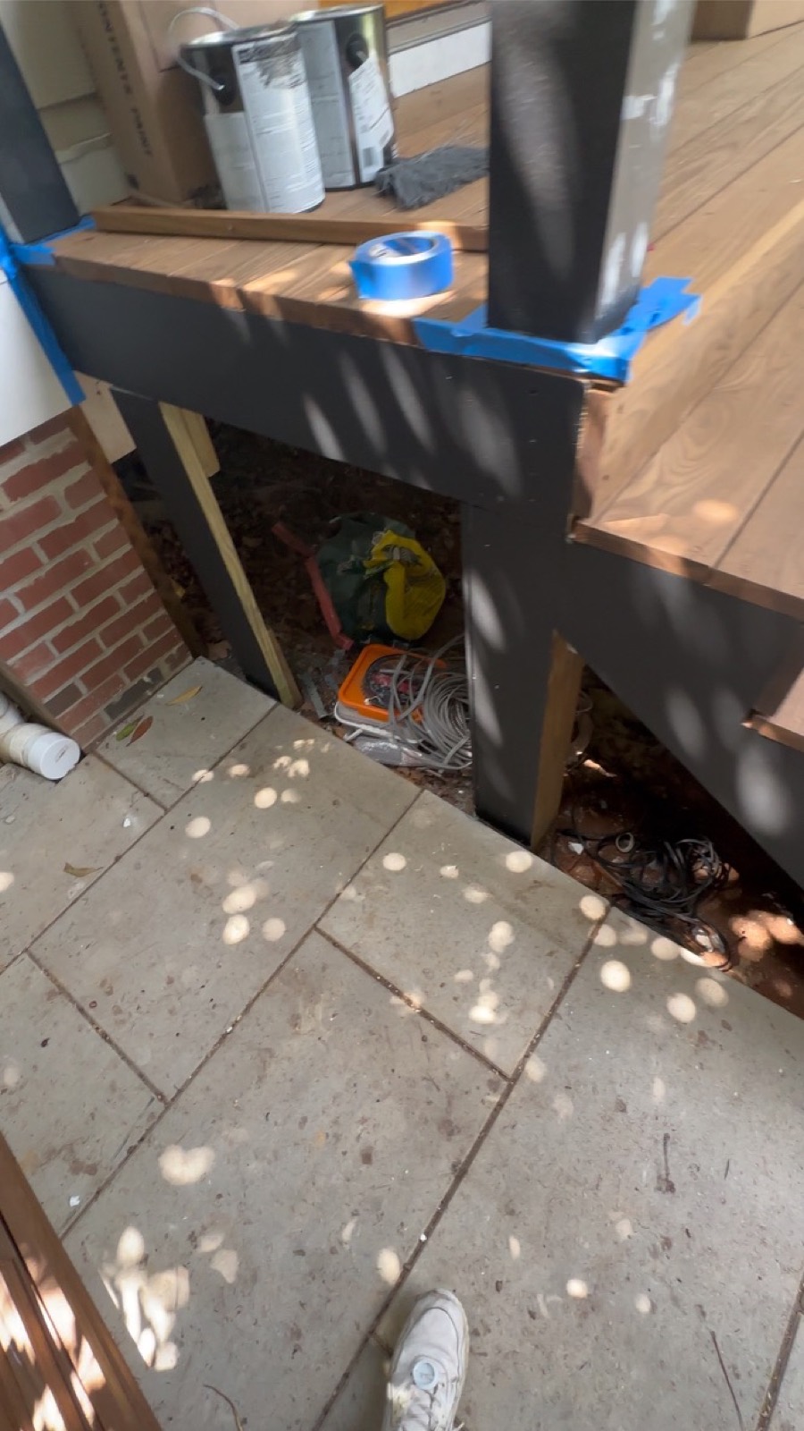 Deck finishing in progress