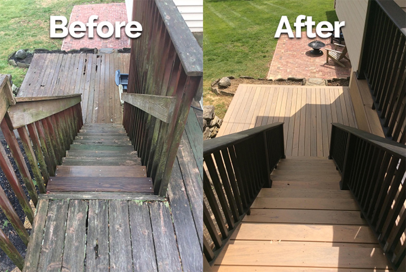 Deck restoration before-and-after