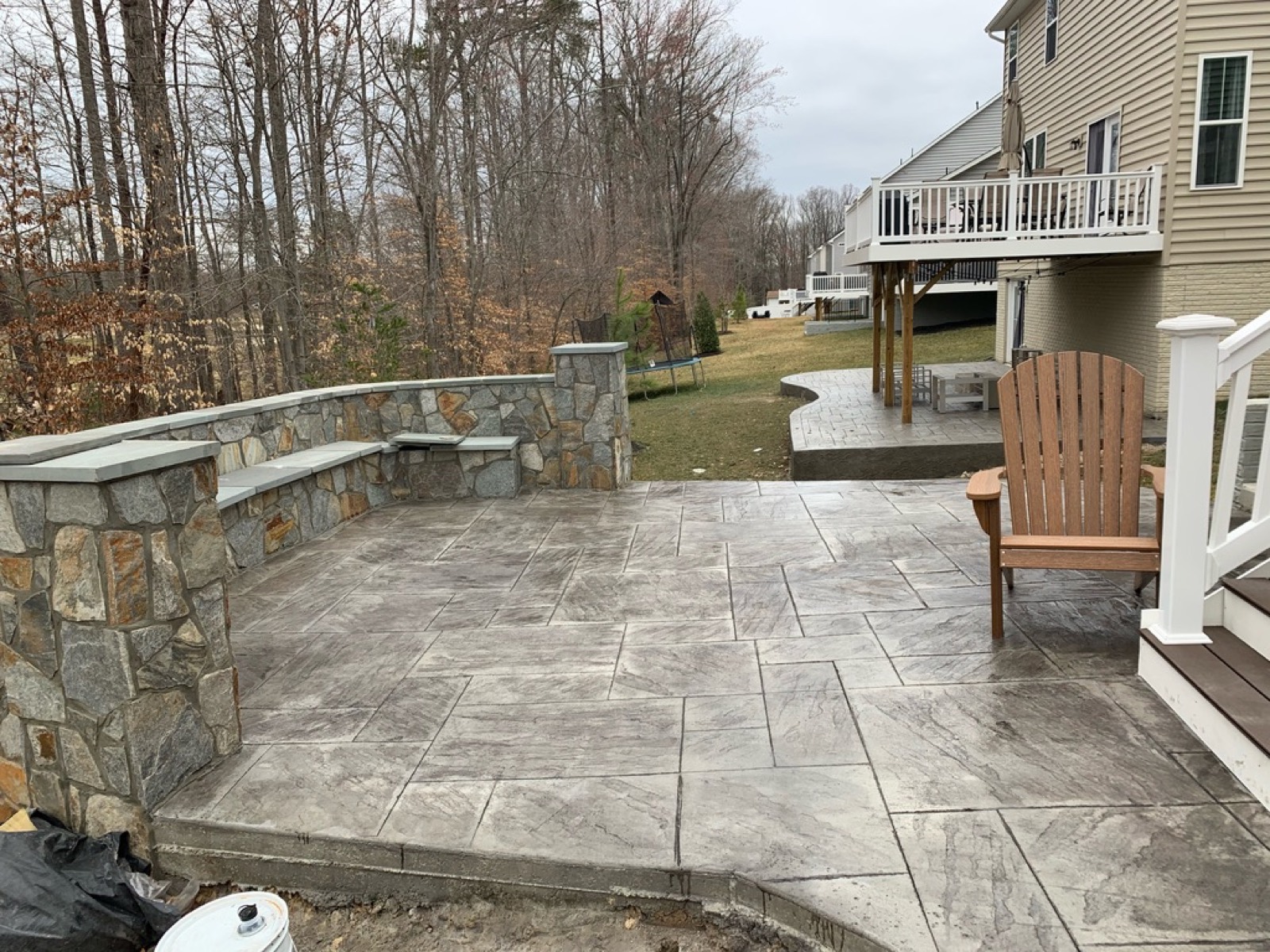 Paver patio stone bench arlington VA