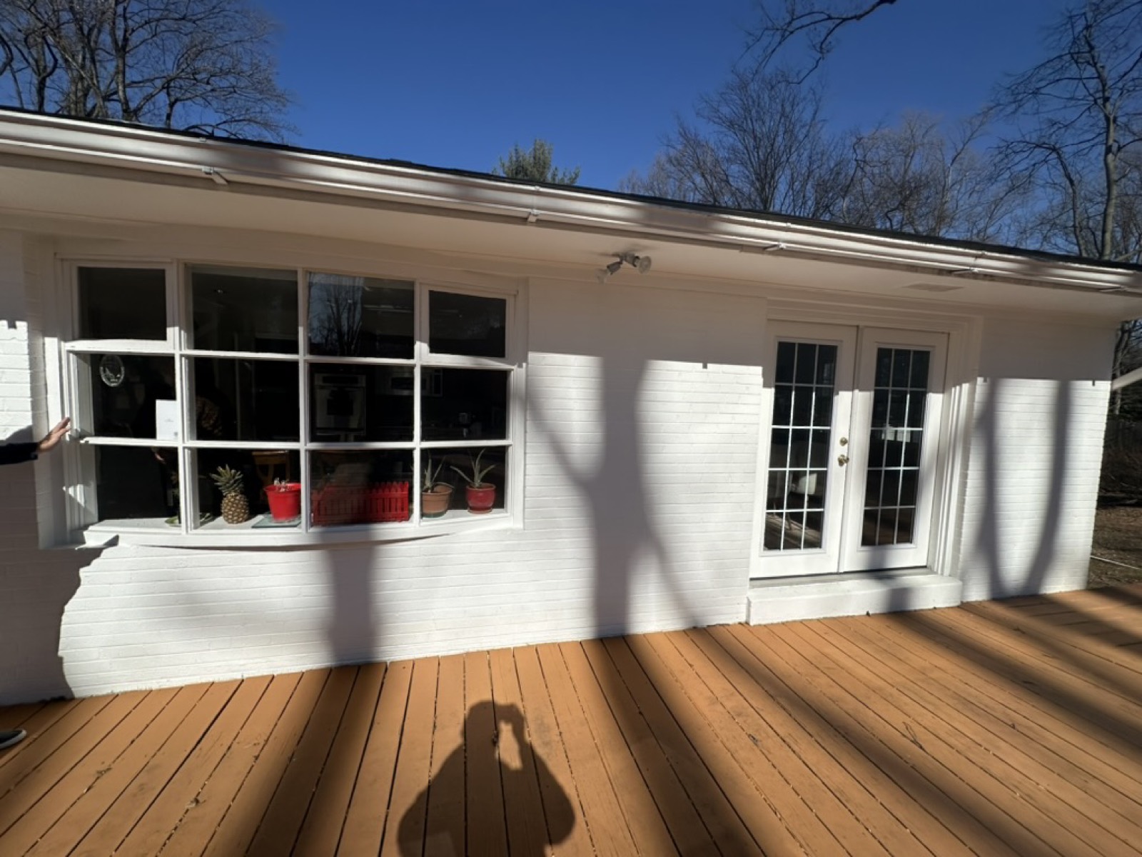 Porch ceiling cedar detail