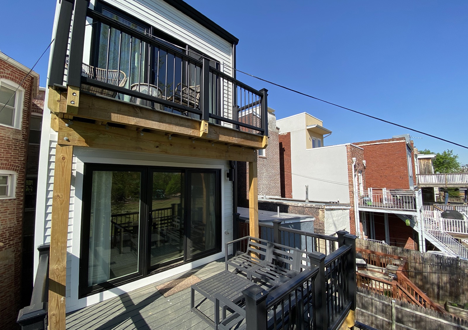 Rear deck addition DC rowhouse