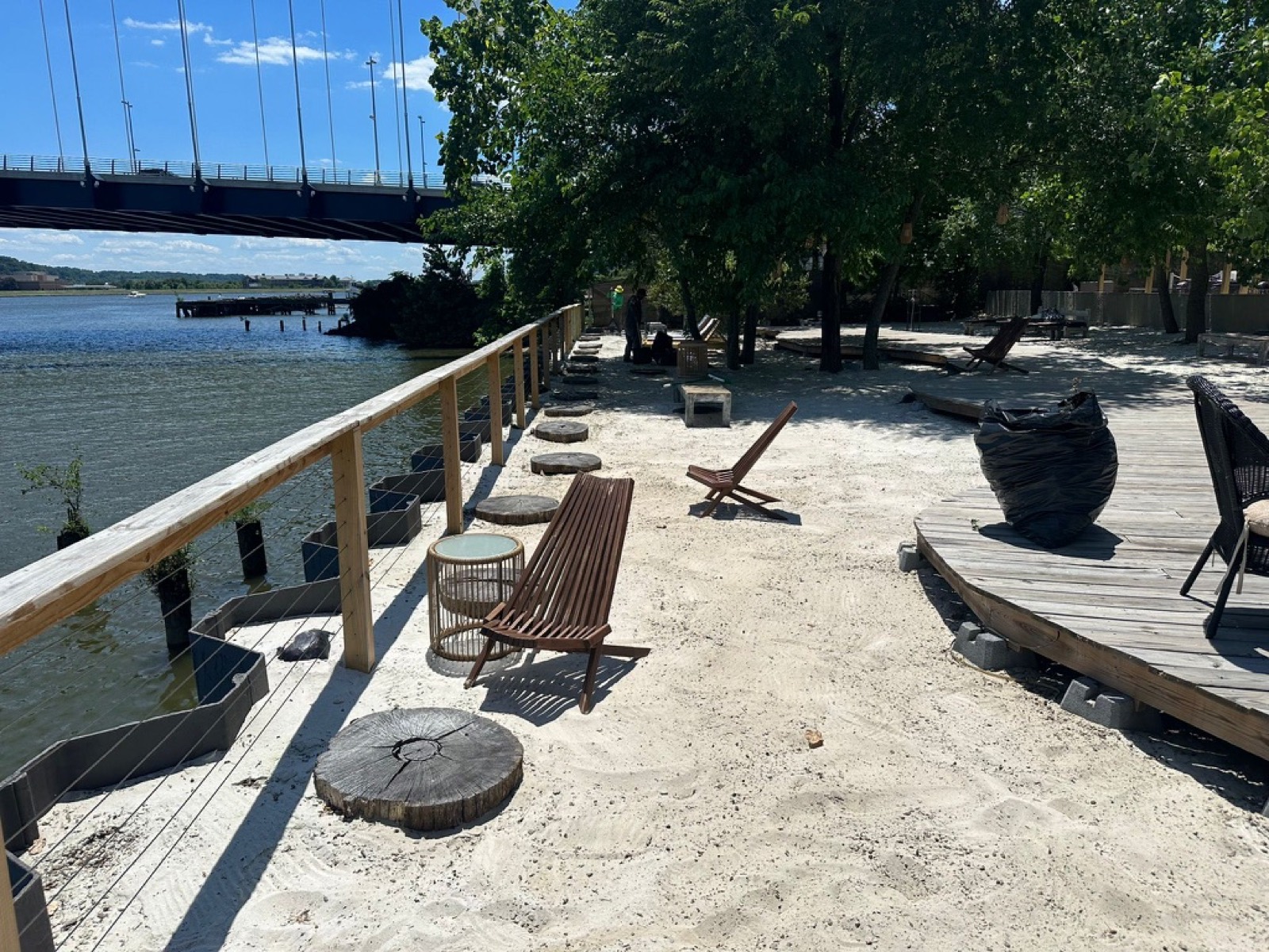 Waterfront boardwalk beach