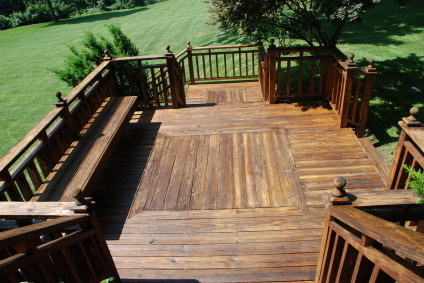 Weathered wood deck condition